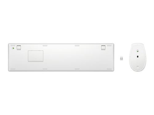 HP 650 - Ensemble clavier et souris - sans fil - 2.4 GHz - Français - blanc