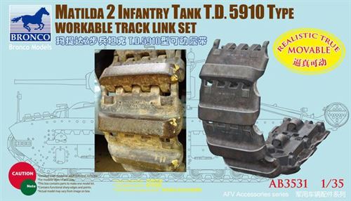 Matilda 2 T.d.5910 Type Workable Track Link Set- 1:35e - Bronco Models