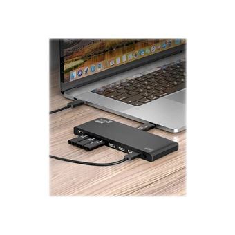 Station d'accueil USB Type C 4K 60 Hz Multi-flux Urban Factory Hubee Mini Plus Noir