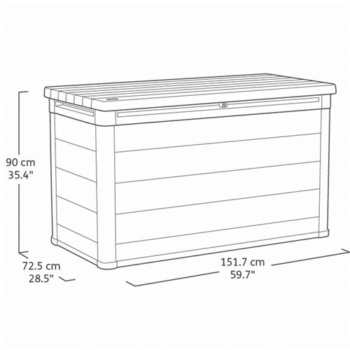 Boîte de rangement de jardin Premier 380 L Gris Keter