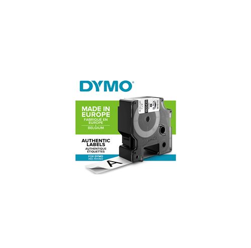 DYMO Rhino - Etiquettes Industrielles Vinyle 24mm x 5.5m - Noir sur Blanc