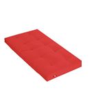 Matelas Futon Coton + Fibres Rouge 90 x 190 cm