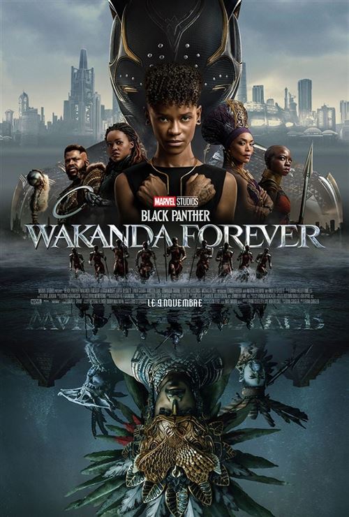 Affiche de Cinéma Originale - Black Panther : Wakanda Forever - Letitia Wright, Lupita Nyong'o - 2022 - 120x160cm