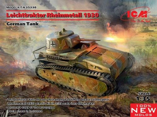 Leichttraktor Rheinmetall 1930,germantan - 1:35e - Icm
