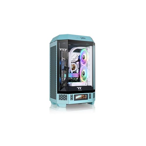 Thermaltake The Tower 300 Turquoise Micro Tower Tempered Glass PC Gami