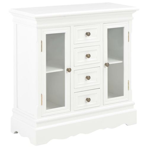 vidaXL Buffet Blanc 70 x 28 x 70 cm Bois de pin massif