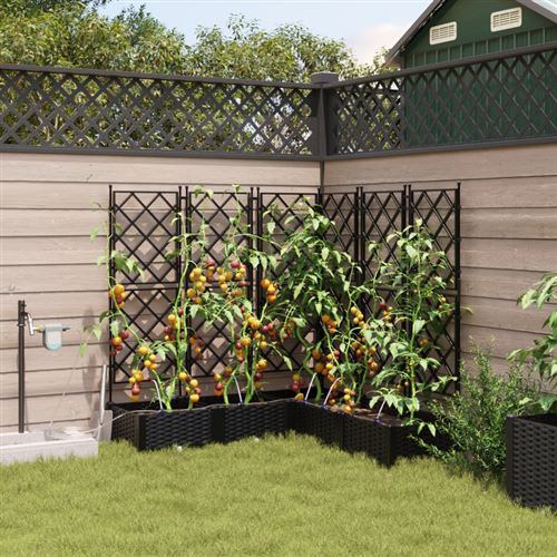 Jardinières avec Système d Irrigation 5 pcs Noir