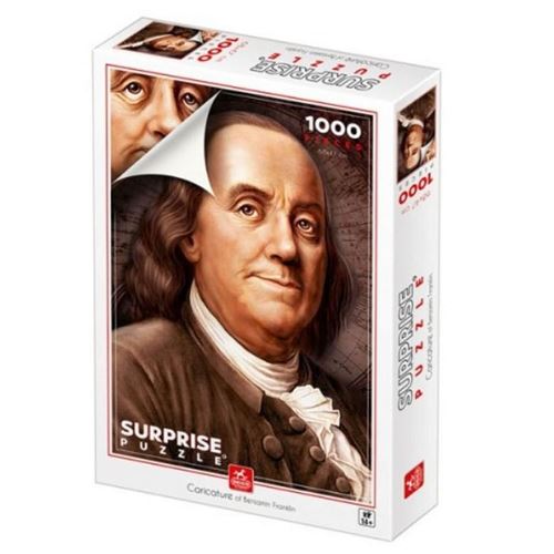  D-Toys Puzzle 1000 pi&egrave;ces : Caricature Benjamin Franklin