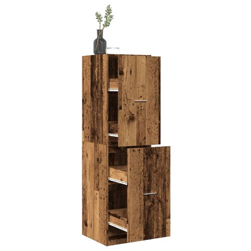 vidaXL Armoire d'apothicaire vieux bois 40x41x144,5 cm bois ingénierie