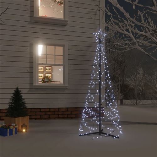 VidaXL Arbre de Noël cône 200 LED Blanc froid 70x180 cm