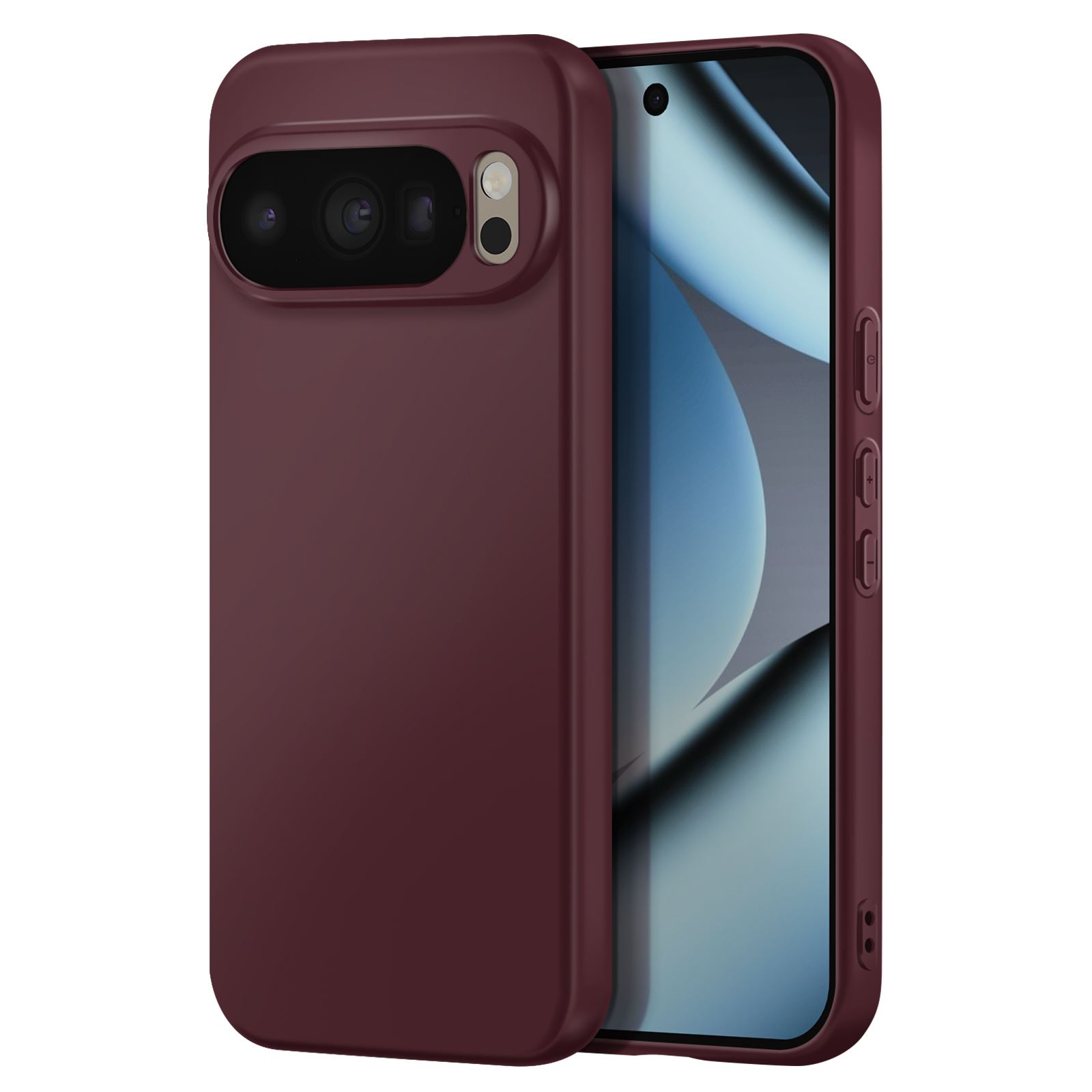 Coque Avizar Pour Google Pixel 8A - Silicone Soft-touch Vert Pâle + Dragonne