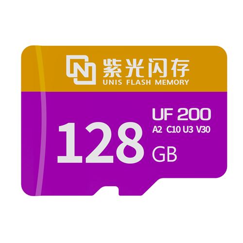 FOXDOCK Carte Micro SD UF200 128 Go avec vitesse de lecture de 180 Mo/s, homologuée A2/C10/U3/V30 pour smartphones, caméras USB-C, drones, PS5 et systèmes de sécurité