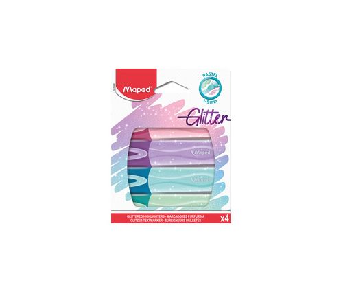 Maped Multicolore Surligneur Fluo Peps Glitter Pastel