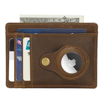 Support Airtag pour portefeuille, mince support de boîtier de carte mince  pour Apple Airtag, taille de carte de crédit Airtag portefeuille porte-carte  noir