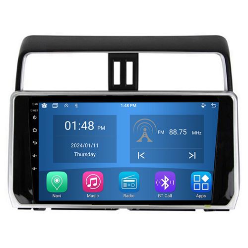 Autoradio RoverOne® Bluetooth CarPlay Android Auto Navigation 4Go RAM 64Go ROM pour Toyota Land Cruiser Prado 150 2018-2020