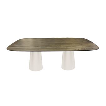 Table ovale PIROTAIS Noyer naturel - 220L x 115P - 1