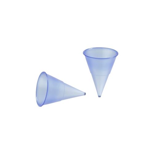 STARPAK Gobelet conique en plastique, bleu transparent