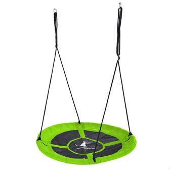 KANGUI Balançoire ronde nid d'oiseau rond Ø100cm   Vert   Charge 150kg maxi - 1