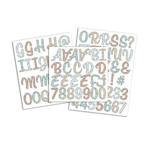 Motifs thermocollants chiffres et lettres pastel - Toga