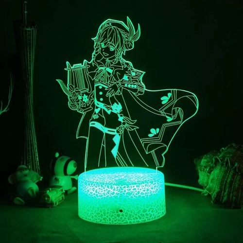 Lampe 3D Tactile Veilleuses Enfant MJ2043 Genshin Impact a 16 Couleurs avec Telecommande