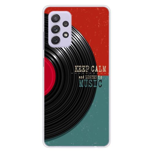 Coque en silicone imprimée compatible Samsung Galaxy A72 5G Keep calm