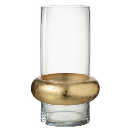Non Communiqué Transparent Vase Déco "Bague Cylindrique" 35Cm