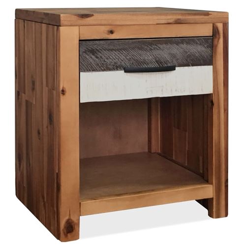 vidaXL Table de chevet 40 x 30 x 48 cm Bois d'acacia massif