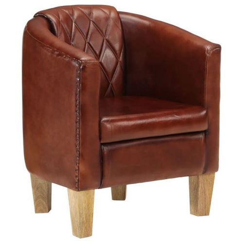 Vidaxl Marron Fauteuil Cabriolet Cuir - Image 3