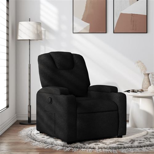 Vidaxl Noir Fauteuil Inclinable Tissu - Image 3