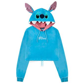 Sweat Crop Top Femme - Lilo & Stitch - Stitch Taille M - 1