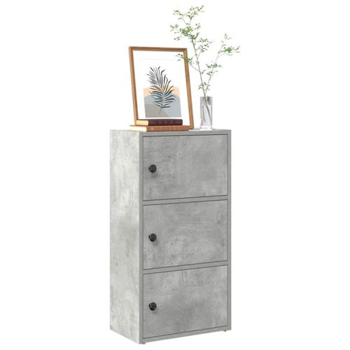 VIDAXL - Bibliothèque - Gris Béton - 40x24x77 cm - Image 3