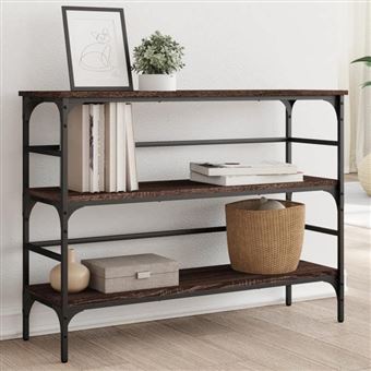 vidaXL Table console chêne marron 100x32x75 cm bois d'ingénierie 839052 - 1