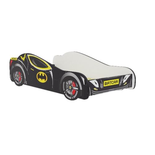 Non Communiqué Noir Lit Simple Batmobile 140X70