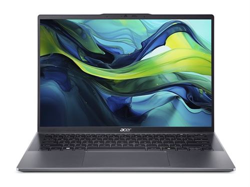 Acer Swift Go 14 SFG14-63 - Conception de charnière à 180 degrés - AMD Ryzen 5 - 8645HS / jusqu'à 5 GHz - Win 11 Home - Radeon 760M - 16 Go RAM - 512 Go SSD NVMe - 14" OLED 2880 x 1800 (WQXGA+) @ 90 Hz - Wi-Fi 6E - gris acier - clavier : Français