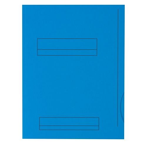 Chemises Dossier 2 Rabats Fast 24 X 32 Cm Bleu Vif - Paquet De 50