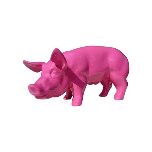 Texartes - Cochon design rose en résine