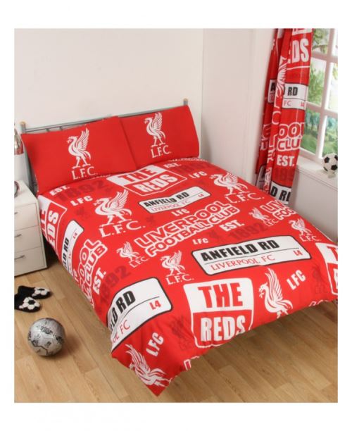 Liverpool FC Patch Double Housse de couette et taie d'oreillers