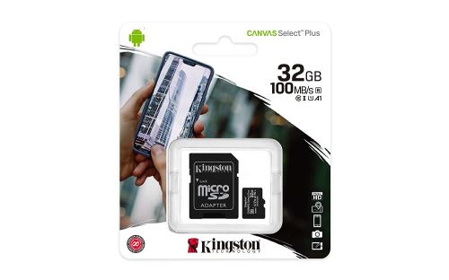 Micro SD Kingston Canvas Select Plus SDCS2 32Go micro sd Class 10 Adaptateur inclus