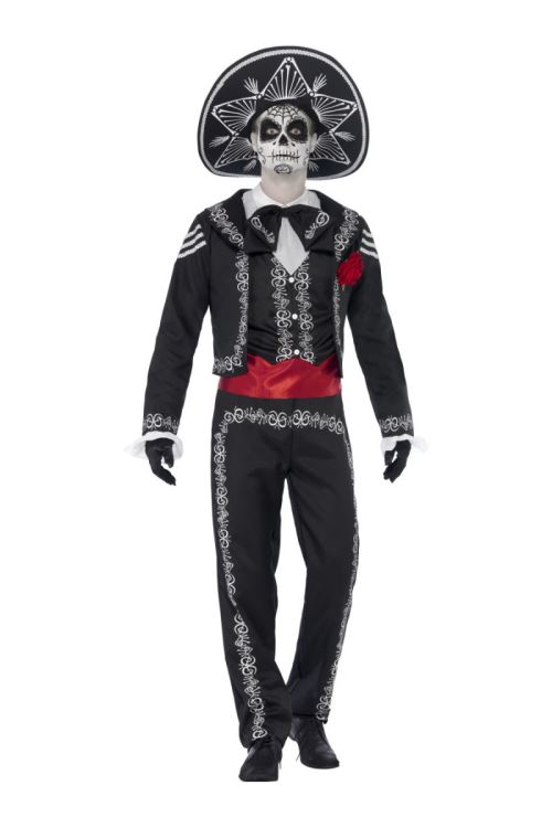 SMIFFYS D&eacute;guisement squelette mexicain homme Dia de los muertos