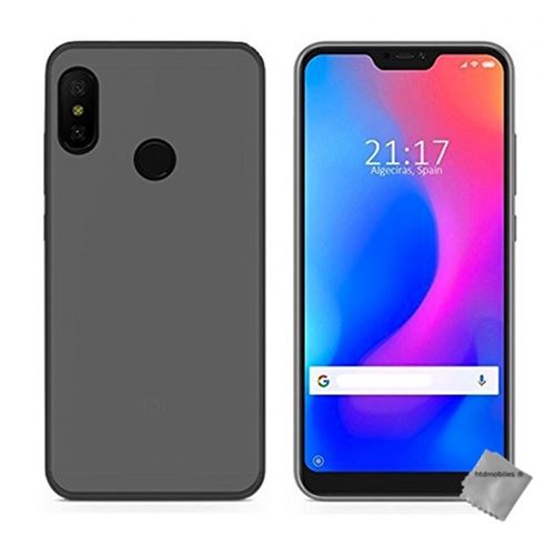 Housse etui coque pochette silicone gel fine pour Xiaomi Mi A2 Lite avec film ecran - GRIS