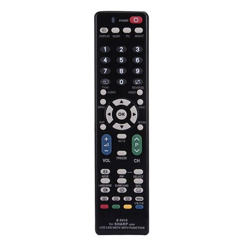 Generique Noir Télécommande Universelle Télévision Sharp Ledtv Lcdtv Hdtv 3Dtv Piles Aaa Yonis - Image 3