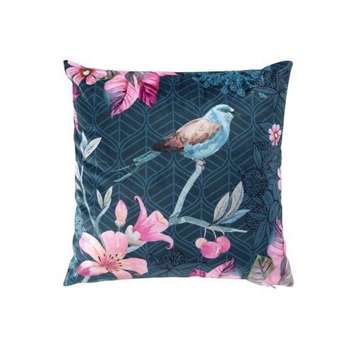 Housse de coussin 40 x 40 cm velours imprimé Christina