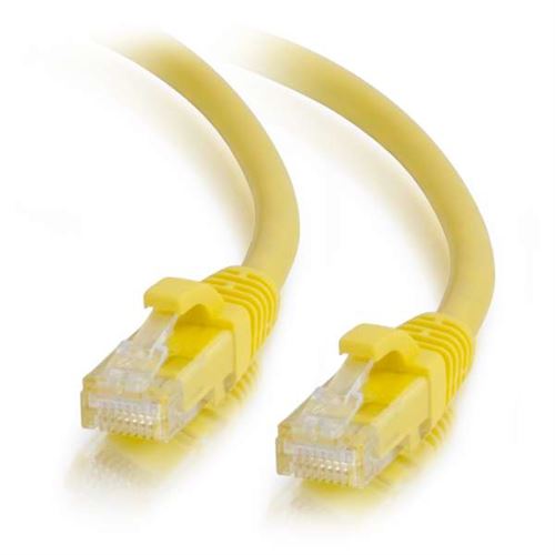 C2G Câble de raccordement pour réseau Cat6A UTP LSZH de 1 m - Jaune câble de réseau - Câbles de réseau (1 m, Cat6a, U/UTP (UTP), RJ-45, RJ-45, Jaune)