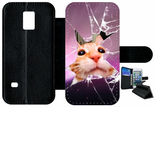 Etui À Rabat Samsung Galaxy S5 Mini Hamster Vitre Brise