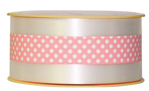 Ruban charlotte pois rose