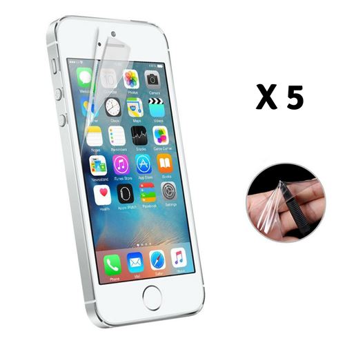 Lot de 5 Films Protection pour Apple iPhone 5C - Protecteur Ecran en Plastique Ultra Resistant Anti Rayure Ultra Mince Phonillico®