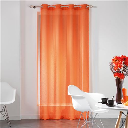 Panneau a oeillets 140 x 240 cm voile fils coupes dandy Orange
