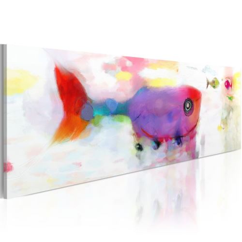 Tableau - Poissons dans la mer profonde .Taille : 135x45
