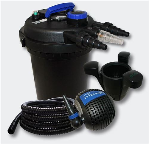 Comparer les prix de Kit de filtration à pression 10 000 litres 11 watts UVC stérilisateur pompe skimmer