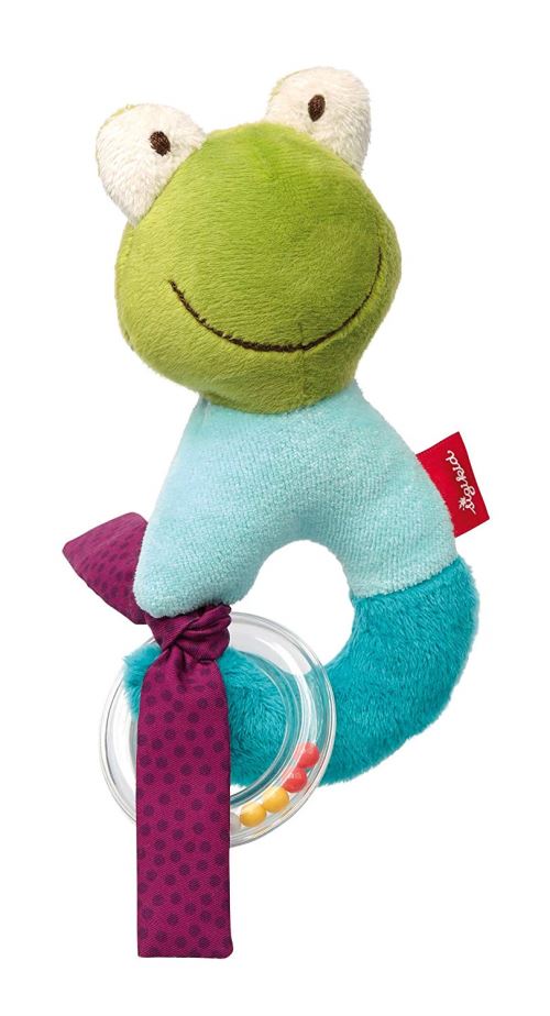 sigikid, Fille et Garçon, Hochet Grenouille, Red Stars, Bleu/Vert, 42183